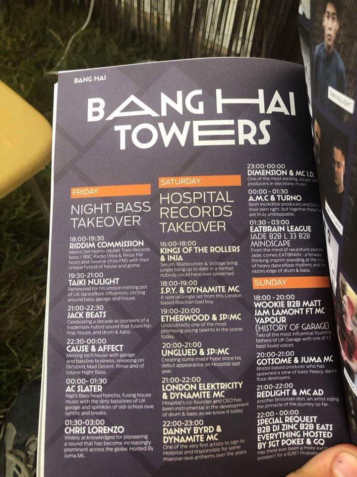 Banghai Towers Lineup 2018