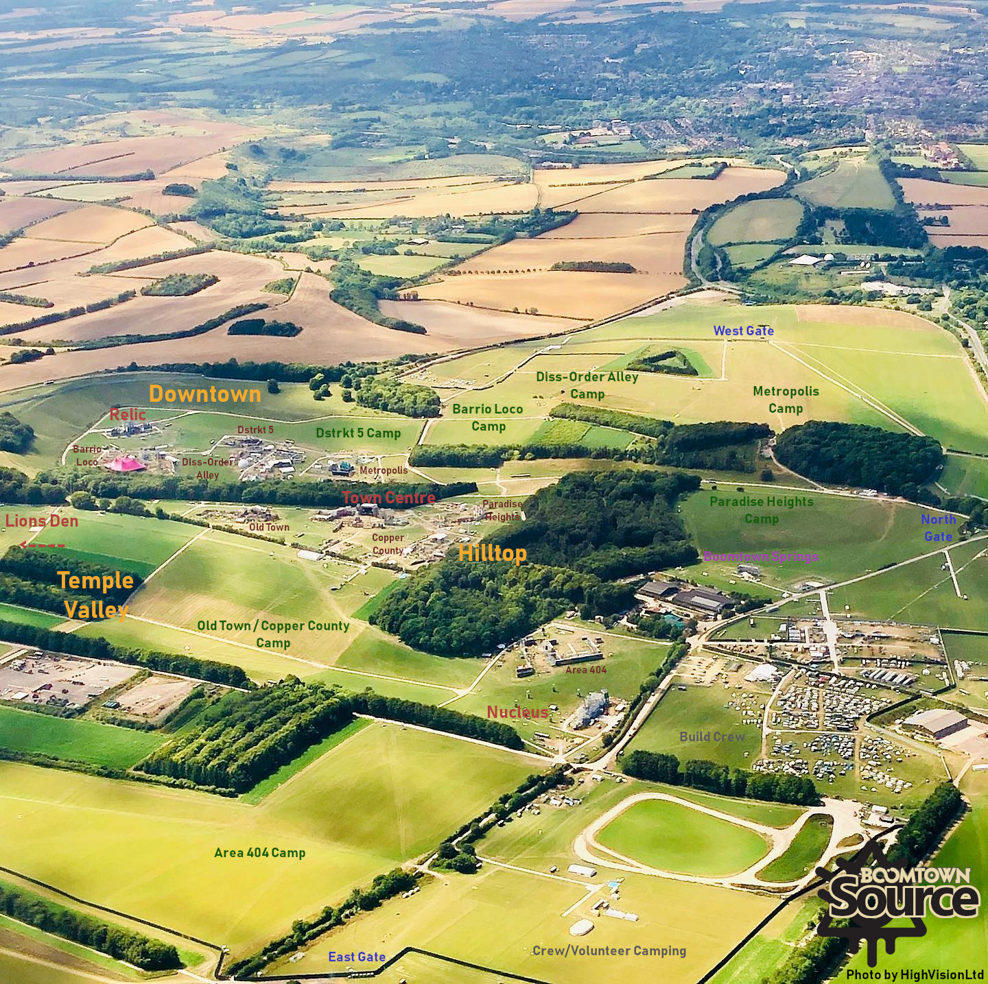 Boomtown 2019 Aerial Map