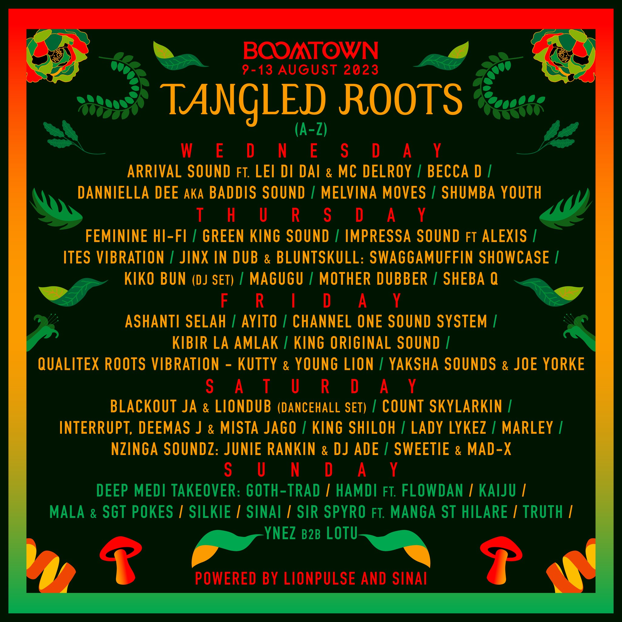 Boomtown Tangled Roots Lineup 2023